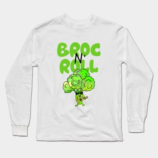 ROCK And Roll Funny Broccoli Long Sleeve T-Shirt